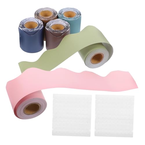 SHINEOFI 6 Rollen Grenzpapier Von Bulletin Board Bulletin-randaufkleber Pinnwandränder Schwarz Überbackene Pinnwandränder Rahmen Für Pinnwand Frühlingsdeko Für Die Pinnwand Schulbriefpapier von SHINEOFI