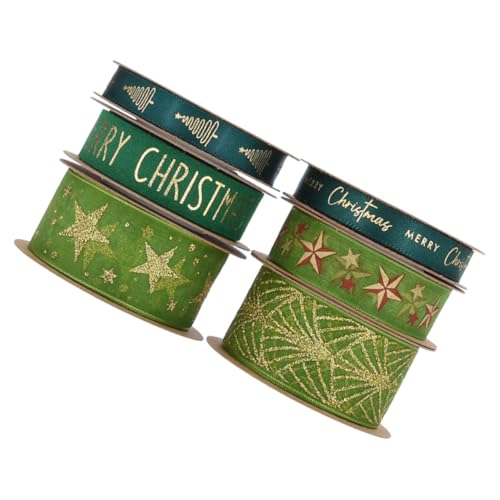 SHINEOFI 6 Rollen Grünes Drahtband: Bänder Für Weihnachtsdekorationen, Kuchenverpackungen, Haarschmuck, Blumensträuße – Langlebig Und Einfach Zu Verwenden SHINEOFI 6 Rollen Grünes Drahtband: Bänder Für Weihnachtsdekorationen, Kuchenverpackungen, Haarschmuck, Blumensträuße – Langlebig Und Einfach Zu Verwenden von SHINEOFI