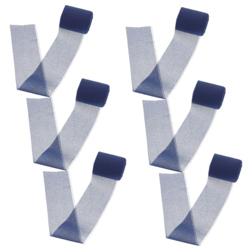 SHINEOFI 6 Rollen Handgerissene Chiffonband Schleifenband mit Fransen für Geschenkverpackung Blumenarrangements Hochzeitseinladungen und Shower Dekoration in Blau SHINEOFI 6 Rollen Handgerissene Chiffonband Schleifenband mit Fransen für Geschenkverpackung Blumenarrangements Hochzeitseinladungen und Shower Dekoration in Blau von SHINEOFI