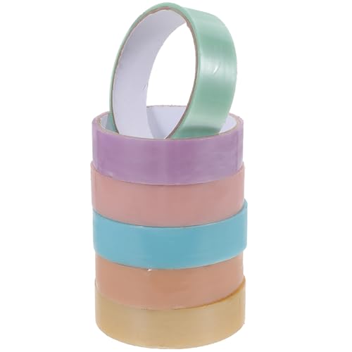SHINEOFI 6 Rollen Kugel aus Perlenband Etikett klebrig farbiges klebeband Klebebandball farbige Klebebänder Kugelbänder Sticky Balls Dekompression Klebebänder für Plastik von SHINEOFI