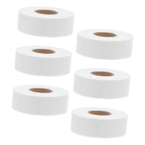 SHINEOFI 6 Rollen Runde Selbstklebende Etiketten Aufkleber Klebepunkte Für Büro Klassenzimmer Zuhause Markierung Und Farbcodierung Pro Weiß Und Farbige Punkte von SHINEOFI