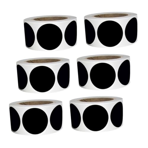 SHINEOFI 6 Rollen Schwarze Selbstklebende PVC Etiketten Rund mit Aufklebern Wasserfest Beschreibbar für Küche Büro Lager zur Einfachen Lagerorganisation SHINEOFI 6 Rollen Schwarze Selbstklebende PVC Etiketten Rund mit Aufklebern Wasserfest Beschreibbar für Küche Büro Lager zur Einfachen Lagerorganisation von SHINEOFI