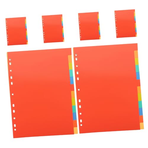 SHINEOFI 6 Sätze Losblatt-Loch-Indexseite Separatoren für Bindemittel Registerkarten für Ordnertrenner Notizbuch-Indexteiler Ordner-Teiler Ordnerteiler ringbuch trennblätter PVC von SHINEOFI