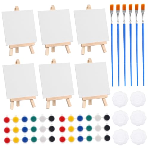 SHINEOFI 6 Sätze Mini-ölgemäldetafel Mini-malset Kleine Staffeleien Zum Malen Mini- Mit Staffelei Malset Für Erwachsene Miniatur-malset Malutensilien Stoff SHINEOFI 6 Sätze Mini-ölgemäldetafel Mini-malset Kleine Staffeleien Zum Malen Mini- Mit Staffelei Malset Für Erwachsene Miniatur-malset Malutensilien Stoff von SHINEOFI