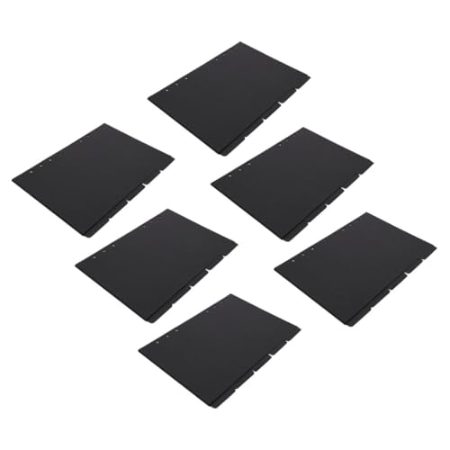 SHINEOFI 6 Sätze gestanzte Ordnerteiler ordner trenner ordnertrenner Eine Kartenregisterkarte papierorganiser Trennzeichen lose Pads farbig A5 6-Ringbuch Trennblätter für Papierordner Black SHINEOFI 6 Sätze gestanzte Ordnerteiler ordner trenner ordnertrenner Eine Kartenregisterkarte papierorganiser Trennzeichen lose Pads farbig A5 6-Ringbuch Trennblätter für Papierordner Black von SHINEOFI