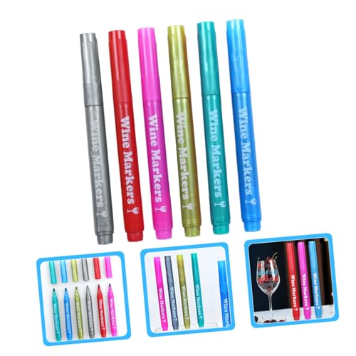 SHINEOFI 6 Stück Abwaschbare Kunststoff marker Stifte für Wein Gläser Schnelltrocknend Präzise Spitze Vielseitig für Holz Stoff Keramik Metall Einfallsreich Gestalten SHINEOFI 6 Stück Abwaschbare Kunststoff marker Stifte für Wein Gläser Schnelltrocknend Präzise Spitze Vielseitig für Holz Stoff Keramik Metall Einfallsreich Gestalten von SHINEOFI
