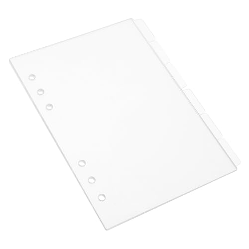 SHINEOFI 6 Stück Acryl Binder Notizbuch Trenner Budget Journal Scheck Einlage Füller Abdeckung Schale Traveler A5 Ringbuch Zubehör Unlinierter Schutz Indexseite Nachfüllblock SHINEOFI 6 Stück Acryl Binder Notizbuch Trenner Budget Journal Scheck Einlage Füller Abdeckung Schale Traveler A5 Ringbuch Zubehör Unlinierter Schutz Indexseite Nachfüllblock von SHINEOFI