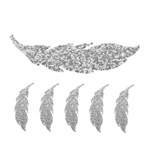 SHINEOFI 6 Stück Blattform Strass Applikationen zum Aufbügeln Glitzernde Diy Patches für Kleidung Taschen und Haaraccessoires Kreative Langlebige Textilverzierung für Mode und von SHINEOFI