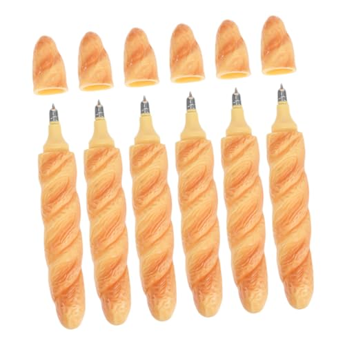 SHINEOFI 6 Stück Brot Kugelschreiber Food Shaped Novelty Pen mit Glattem Schreibfluss Kreative Brot-form Stifte für Schule Büro Studenten von SHINEOFI