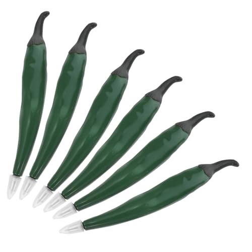 SHINEOFI 6 Stück Chili Kugelschreiber Mehrfarbig Gemüsestift Neuheitsstifte Pfeffer Kugelschreiber Bunte Stifte Süße Stifte Spitzen Farbige Spaßstifte Stifte Kinderstifte von SHINEOFI