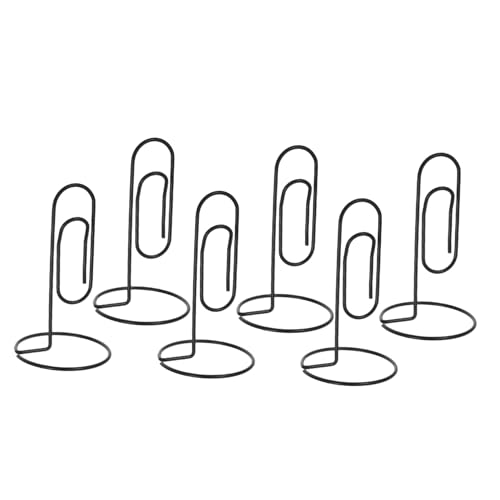 SHINEOFI 6 Stück Desktop -Memoordner Desktop-Bildhalter Bildständer-Clip Fotorahmen-Clips aus Metall Fotostandclip Grußkartenclips Ständer für Tischnummern Bildclips Fotoclip Eisen Schwarz SHINEOFI 6 Stück Desktop -Memoordner Desktop-Bildhalter Bildständer-Clip Fotorahmen-Clips aus Metall Fotostandclip Grußkartenclips Ständer für Tischnummern Bildclips Fotoclip Eisen Schwarz von SHINEOFI