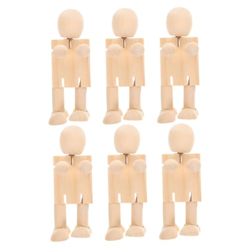 SHINEOFI 6 Stück Holzroboterpuppe Modell Einer menschlichen Figur aus Holz menschenfigur aus Holz Bemalung eines Spielzeugroboters Holzfigur Künstlerische Schaufensterpuppe Holzpuppe Beige SHINEOFI 6 Stück Holzroboterpuppe Modell Einer menschlichen Figur aus Holz menschenfigur aus Holz Bemalung eines Spielzeugroboters Holzfigur Künstlerische Schaufensterpuppe Holzpuppe Beige von SHINEOFI