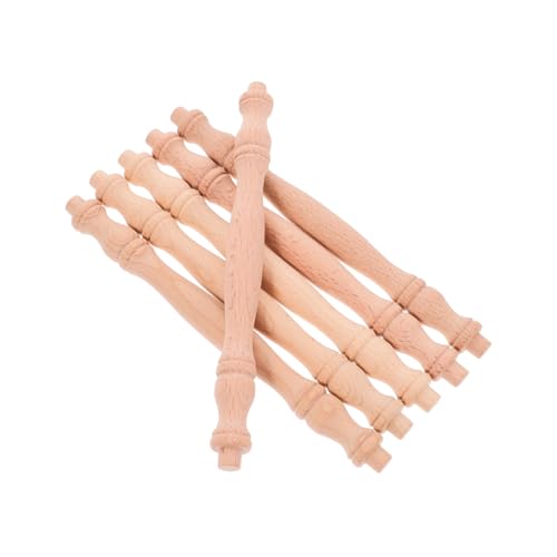 SHINEOFI 6 Stück Holzspindeln für Bastelarbeiten Spindeln für Innentreppen Khaki SHINEOFI 6 Stück Holzspindeln für Bastelarbeiten Spindeln für Innentreppen Khaki von SHINEOFI
