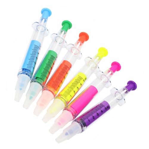 SHINEOFI 6 Stück Kreative Highlighter für Studenten Praktische Marker mit Verschiedenen Farben für Notizen und Annotierungen Blauer Kugelschreibermine SHINEOFI 6 Stück Kreative Highlighter für Studenten Praktische Marker mit Verschiedenen Farben für Notizen und Annotierungen Blauer Kugelschreibermine von SHINEOFI