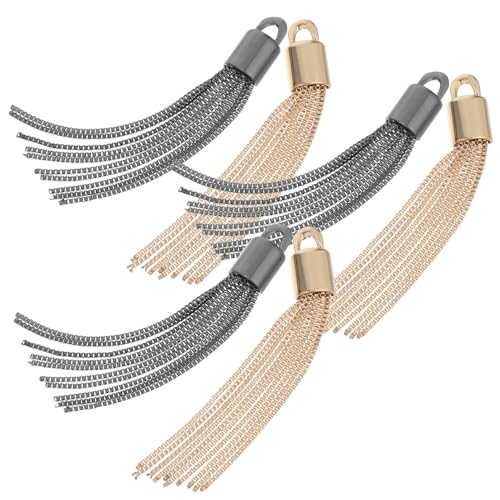 SHINEOFI 6 Stück Mini Metall-quasten Anhänger Langlebige Kleine Schmuck Schlüsselanhänger für DIY Handwerk Vielseitige Taschen Rucksackdekoration Leichte Modische Metallbesätze in Hellgold SHINEOFI 6 Stück Mini Metall-quasten Anhänger Langlebige Kleine Schmuck Schlüsselanhänger für DIY Handwerk Vielseitige Taschen Rucksackdekoration Leichte Modische Metallbesätze in Hellgold von SHINEOFI