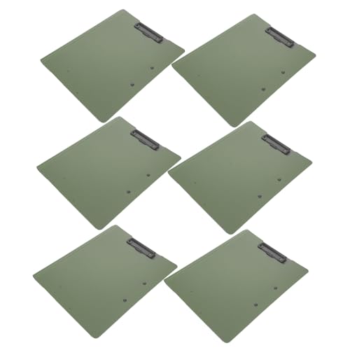 SHINEOFI 6 Stück Multifunktionale Klemmbrettmappe Teilig Doppelseitiger Clip Leicht und Geeignet für Büro Schule Unterwegs Horizontale und Vertikale Schreibunterlage in Militärgrün SHINEOFI 6 Stück Multifunktionale Klemmbrettmappe Teilig Doppelseitiger Clip Leicht und Geeignet für Büro Schule Unterwegs Horizontale und Vertikale Schreibunterlage in Militärgrün von SHINEOFI