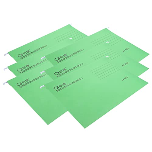 SHINEOFI 6 Stück Rahmen für hängende Aktenordner aufbewahrungssack storage pockets Dateiorganisator Dateiordner-Organizer bunter Gutscheinhalter mehrstufiger Ordner Schmiedeeisen Green von SHINEOFI