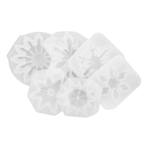 SHINEOFI 6 Stück Schneeflocken-Schablone Silikonform für Weihnachtsdekoration Schneeflockenanhänger Form DIY Schmuckform Ornamente Dekorationen Weihnachtsform Form aus Epoxidharz Kieselgel SHINEOFI 6 Stück Schneeflocken-Schablone Silikonform für Weihnachtsdekoration Schneeflockenanhänger Form DIY Schmuckform Ornamente Dekorationen Weihnachtsform Form aus Epoxidharz Kieselgel von SHINEOFI