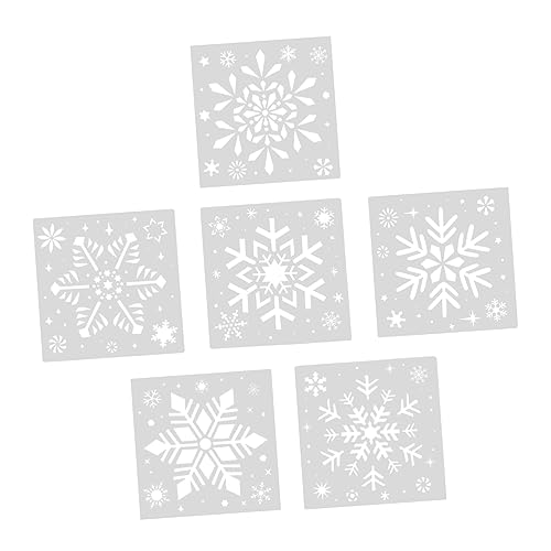 SHINEOFI 6 Stück Schneeflocken Schablonen Wiederverwendbare Malvorlagen für Wandgestaltung Basteln Stoffmalerei und DIY Projekte SHINEOFI 6 Stück Schneeflocken Schablonen Wiederverwendbare Malvorlagen für Wandgestaltung Basteln Stoffmalerei und DIY Projekte von SHINEOFI