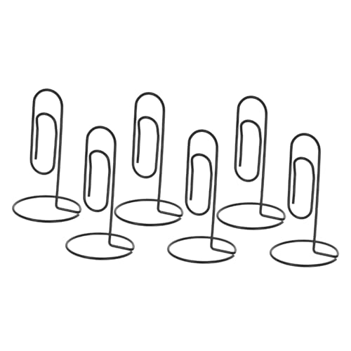 SHINEOFI 6 Stück Schreibtisch Memoordner Tisch Fotohalter Tisch Namenskartenhalter Nachrichtenklammern Kartenklammer Papierhalter Für Den Schreibtisch Metall Kartenhalter von SHINEOFI