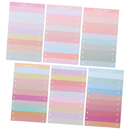 SHINEOFI 6 Stück Teiliges Buntes Memo Pad Selbstklebende Notizblöcke für Büro Schule Zuhause Praktische Haftnotizen To Do Listenplaner für Notizen und Erinnerungen SHINEOFI 6 Stück Teiliges Buntes Memo Pad Selbstklebende Notizblöcke für Büro Schule Zuhause Praktische Haftnotizen To Do Listenplaner für Notizen und Erinnerungen von SHINEOFI