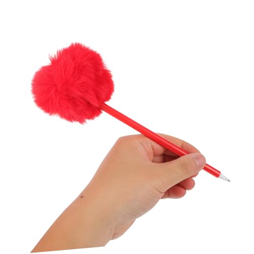 SHINEOFI 6 Stück Teiliges Flauschige Kugelschreiber mit Plüsch-pompons Weicher Griff für Mädchen Klare und Komfortable Schreibstifte für Schule Büro und Tagebuch von SHINEOFI