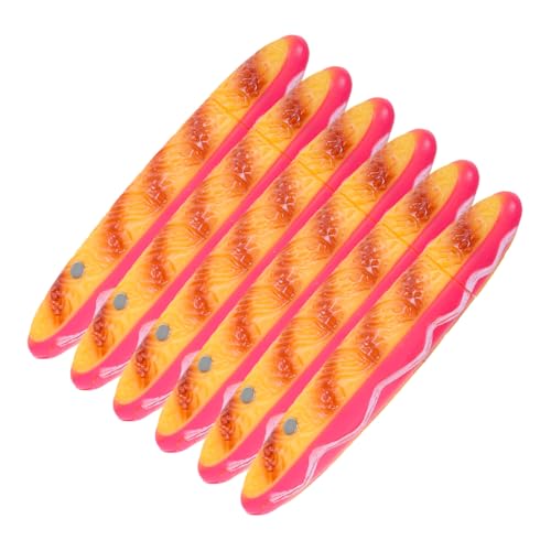 SHINEOFI 6 Stück Teiliges Hot Dog Kugelschreiber Lustige Kreative Schreibstifte für Schüler Glatter Tintenfluss als Schreibtisch-stifte für Erwachsene als Schulparty-geschenk von SHINEOFI