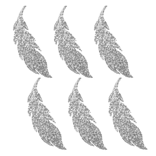 SHINEOFI 6 Stück Teiliges Leaf Shaped Strass Applikationen zum Aufbügeln Glitzernde Diy Patches für Kleidung Taschen und Kopfbedeckungen Vielseitige Elegante Schmucksteine für Hochzeiten von SHINEOFI
