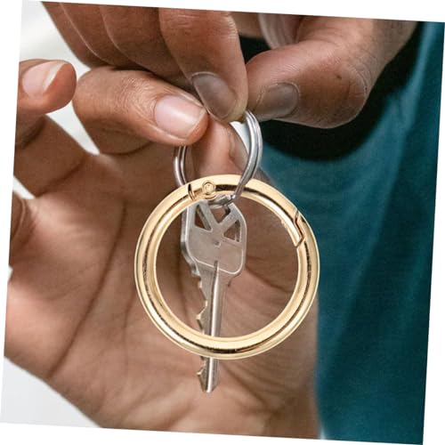 SHINEOFI 6 Stück Teiliges Metallringe Runde Karabiner Schlüsselringe Feder Snap Clips für Taschen DIY Schmuckherstellung Handtaschen Rucksäcke Zubehör von SHINEOFI