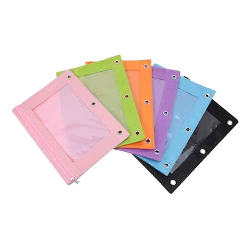 SHINEOFI 6 Stück Teiliges Oxford Federmäppchen mit Fenster Vielseitige Ordner Tasche für Bürobedarf Große Kapazität und Reißfester Konstruktion für Stifte und Dokumente SHINEOFI 6 Stück Teiliges Oxford Federmäppchen mit Fenster Vielseitige Ordner Tasche für Bürobedarf Große Kapazität und Reißfester Konstruktion für Stifte und Dokumente von SHINEOFI