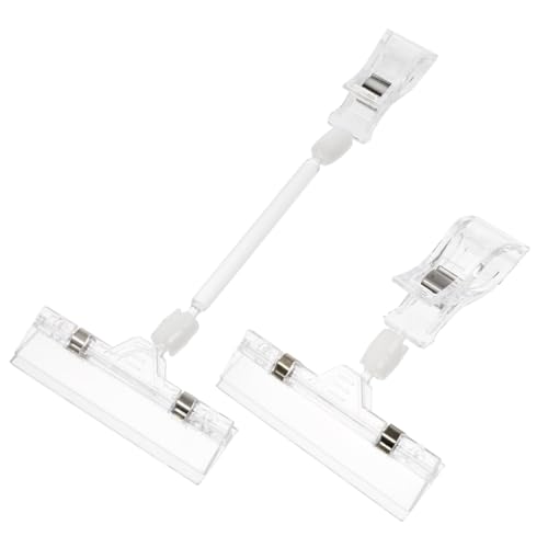SHINEOFI 6 Stück Teiliges Preisschildhalter Transparent Drehbare Doppelkopf Klemmen aus Robustem Material Vielseitig für Supermarkt Büro Etiketten Namensschilder und Papieranzeigen Geeignet von SHINEOFI