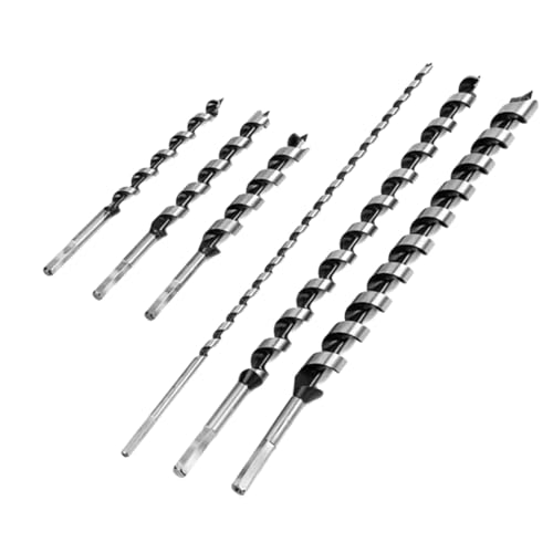 SHINEOFI 6 Stück Teiliges Spiralbohrer Sechskantschaft Langlebige Holzbohrer für Saubere Durchgangslöcher Geeignet für Hand Elektrowerkzeuge für Schreiner und Holzarbeiten von SHINEOFI
