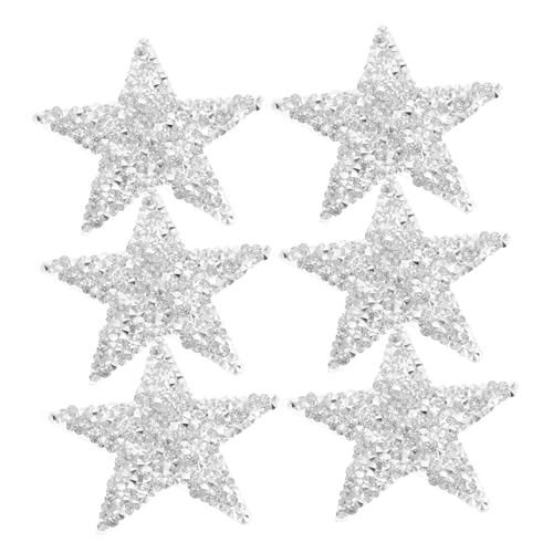 SHINEOFI 6 Stück Teiliges Stern Strass Bügelbilder mit Hitzeaktivierbarem Kleber Langlebige Glänzende Aufbügler für Kleidung und Leder Einfache Anwendung ohne Nähen Vielseitig für DIY SHINEOFI 6 Stück Teiliges Stern Strass Bügelbilder mit Hitzeaktivierbarem Kleber Langlebige Glänzende Aufbügler für Kleidung und Leder Einfache Anwendung ohne Nähen Vielseitig für DIY von SHINEOFI