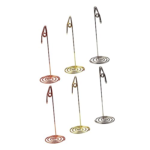 SHINEOFI 6 Stück Teiliges Tischkartenhalter aus Stabiler Tischnummernhalter für Hochzeiten Partys Menükarten und Notizen Hochwertige Memo Clips für Dekorative Anlässe von SHINEOFI