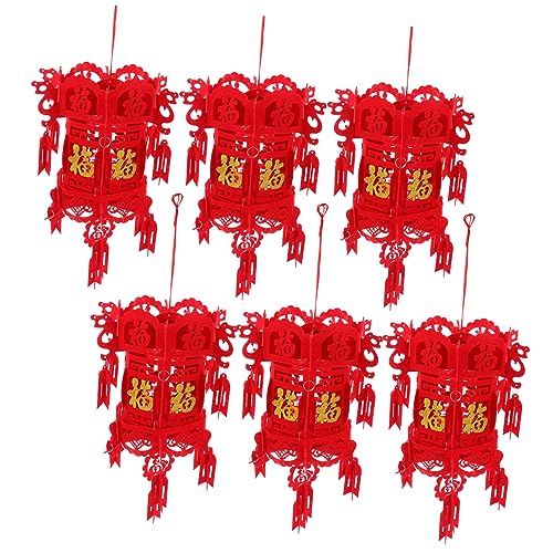 SHINEOFI 6 Stück Teiliges Traditionelle Chinesische Laternen Vliesstoff Dekorative Hängende Hauslaternen mit Zeichen Festliche Neujahrsdekoration für Tür Fenster Garten und Feierlichkeiten SHINEOFI 6 Stück Teiliges Traditionelle Chinesische Laternen Vliesstoff Dekorative Hängende Hauslaternen mit Zeichen Festliche Neujahrsdekoration für Tür Fenster Garten und Feierlichkeiten von SHINEOFI