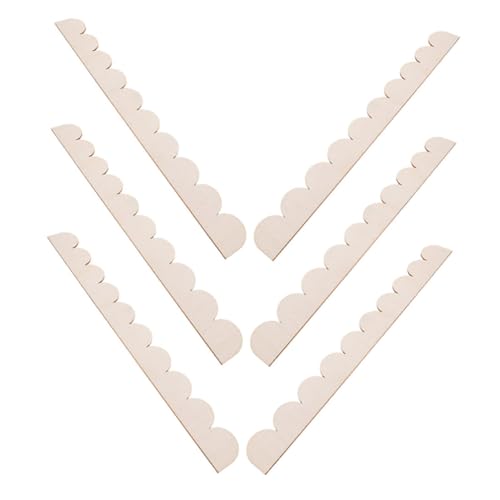 SHINEOFI 6 Stück Teiliges Unlackierte Holzleisten mit Gewelltem Rand Diy Holzleisten für Wohnraumdekoration für Wand Schrank Regal und Türrahmen Nachhaltiges Material Gestaltung von SHINEOFI