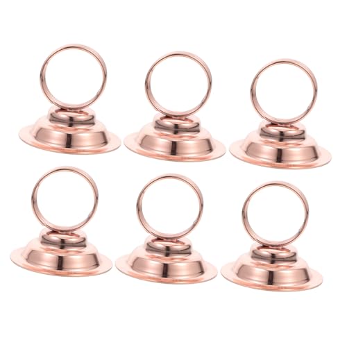 SHINEOFI 6 Stück Tischkartenhalter Roségold mit Rundem Sockel Eleganter Standfuß für Karten Fotos und Reservierungsnummern Vielseitig für Hochzeit Restaurant und Bankett SHINEOFI 6 Stück Tischkartenhalter Roségold mit Rundem Sockel Eleganter Standfuß für Karten Fotos und Reservierungsnummern Vielseitig für Hochzeit Restaurant und Bankett von SHINEOFI