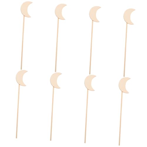 SHINEOFI 6 Stück Zauberstab für kinderspielzeug stickerbögen stickern Holzstäbe Feenstäbe in dekorativer Form leere Feenstäbe Feenstock-Malspielzeug malen hölzern von SHINEOFI