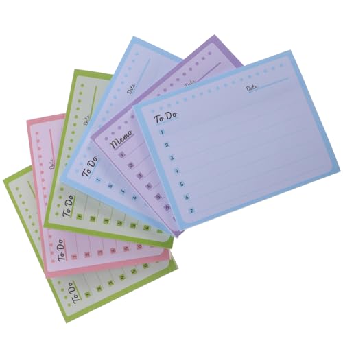 SHINEOFI 6 mehrfarbige Haftnotizen tragbare Memo-Aufkleber kleine Notizbücher Zubehör beachten Liste memoboard notepad Memo-Aufkleber für den Haushalt Aufkleber für Schulnotizen Papier SHINEOFI 6 mehrfarbige Haftnotizen tragbare Memo-Aufkleber kleine Notizbücher Zubehör beachten Liste memoboard notepad Memo-Aufkleber für den Haushalt Aufkleber für Schulnotizen Papier von SHINEOFI