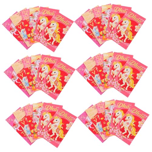 SHINEOFI 60 Rote Umschläge Zum Frühlingsfest Für Das Jahr Des Pferdes Chinesischer Roter Umschlag Geldumschlag Vietnamesische Hong Bao Rote Umschläge Zum von SHINEOFI
