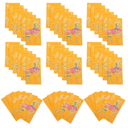 SHINEOFI 60 Stück 2026 Chinesische Rote Umschläge, Hong Bao, Goldene Glücksgeldpakete Mit Pferdemustern, Rote Umschläge Chinesischen Neujahr Für Frühlingsfest, Geburtstag, Hochzeit von SHINEOFI
