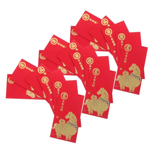 SHINEOFI 60 Stück Chinesische Geldumschläge mit Pferdemotiv Traditionelle Rote Umschläge für Lunar Year Hochzeiten Familienfeiern Vielseitige Glücksumschläge für Neujahr und Besondere SHINEOFI 60 Stück Chinesische Geldumschläge mit Pferdemotiv Traditionelle Rote Umschläge für Lunar Year Hochzeiten Familienfeiern Vielseitige Glücksumschläge für Neujahr und Besondere von SHINEOFI