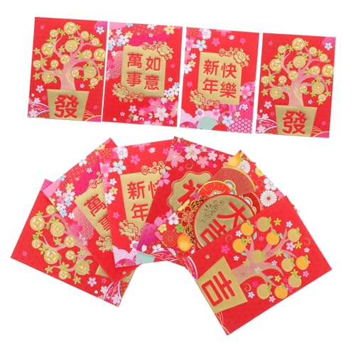 SHINEOFI 60 Stück Chinesische Rote Umschläge Jahr Schlange Kartonmotiv Traditionelle Neujahrs Lucky Money Umschläge Festliche Rote Geldumschläge für Frühlingsfest und Familienfeier von SHINEOFI