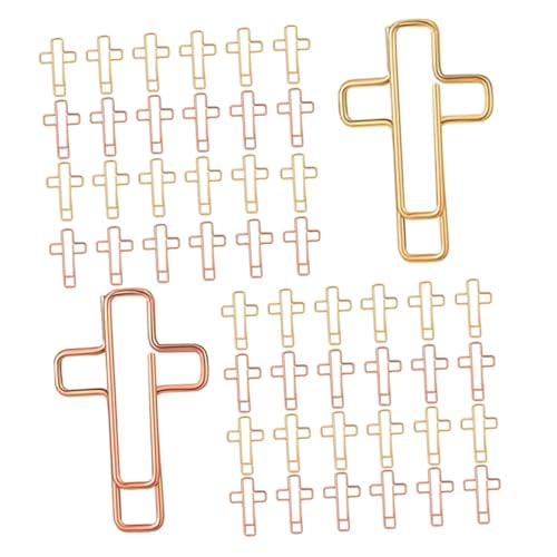 SHINEOFI 60 Stück Kreuz Büroklammern Metall Lesezeichen in Gold und Roségold Kleine Praktische Papierklammern für Bibelstudium Christliches Journaling Büro Schule und Zuhause Langlebig und SHINEOFI 60 Stück Kreuz Büroklammern Metall Lesezeichen in Gold und Roségold Kleine Praktische Papierklammern für Bibelstudium Christliches Journaling Büro Schule und Zuhause Langlebig und von SHINEOFI