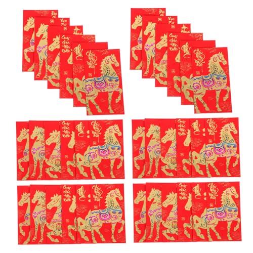 SHINEOFI 60 Stück Lunar Year Envelopes Jahr Des Pferdes Frühlingsfest Geldumschläge Glücksbringer für Geburtstage Hochzeiten Jubiläen Babyshowers mit Leuchtenden Farben und Einzigartigem SHINEOFI 60 Stück Lunar Year Envelopes Jahr Des Pferdes Frühlingsfest Geldumschläge Glücksbringer für Geburtstage Hochzeiten Jubiläen Babyshowers mit Leuchtenden Farben und Einzigartigem von SHINEOFI