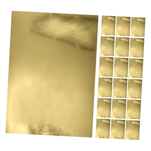 SHINEOFI 60 Stück Manueller Papierstau Metallisches Origami-papier Papier Für Einladungen Origami-kunstpapier Metallisches Kartonpapier Holografisches Papier Scrapbook-karton Golden von SHINEOFI