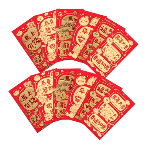 SHINEOFI 60 Stück Rote Glücksumschläge Jahr Des Pferdes Chinesische Neujahrs-hongbao aus Papier mit Festlichem Pferdemotiv Vielseitig für Frühjahrsfest Hochzeit Geburtstag und Gratulationen SHINEOFI 60 Stück Rote Glücksumschläge Jahr Des Pferdes Chinesische Neujahrs-hongbao aus Papier mit Festlichem Pferdemotiv Vielseitig für Frühjahrsfest Hochzeit Geburtstag und Gratulationen von SHINEOFI
