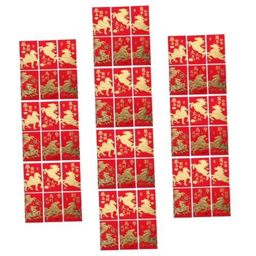 SHINEOFI 60 Stück Rote Umschläge Jahr Des Pferdes Chinesische Neujahr Umschläge Glücksbringer Geldumschläge Traditionelle Hong Bao Papierumschläge Stabil Für Frühlingsfest SHINEOFI 60 Stück Rote Umschläge Jahr Des Pferdes Chinesische Neujahr Umschläge Glücksbringer Geldumschläge Traditionelle Hong Bao Papierumschläge Stabil Für Frühlingsfest von SHINEOFI
