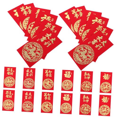 SHINEOFI 60 Stück Rote Umschläge Jahr Des Pferdes Rote Glücksgeldumschläge Lunar Year Hongbao für Hochzeit Neujahrsfest Familienfeier Geschenkumschläge SHINEOFI 60 Stück Rote Umschläge Jahr Des Pferdes Rote Glücksgeldumschläge Lunar Year Hongbao für Hochzeit Neujahrsfest Familienfeier Geschenkumschläge von SHINEOFI