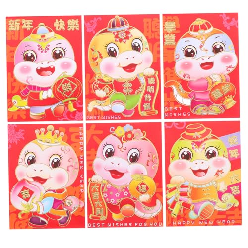 SHINEOFI 60 Stück Rote Umschläge für Chinesische Neujahr Glücksgeldumschläge im Snake Year Design für Hochzeiten Geburtstage und Frühlingsfest SHINEOFI 60 Stück Rote Umschläge für Chinesische Neujahr Glücksgeldumschläge im Snake Year Design für Hochzeiten Geburtstage und Frühlingsfest von SHINEOFI